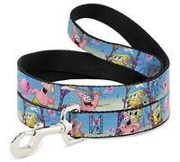 Buckle Down - Guinzaglio per Animali Domestici, Motivo: Spongebob & Patrick Starfish Jellyfishing Scenes, 1,8 m - 1/2"