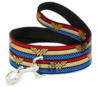 Buckle Down Guinzaglio per animali domestici Wonder Woman – poliestere multicolore, 6 Feet, 1/2"