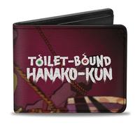 Buckle-Down Hanako-Kun - Portafoglio, con scritta "Toilet", in pelle vegana