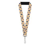 Buckle-Down Harry Potter Lanyard, Harry Potter Butterbeer Diamond Logo White Yel