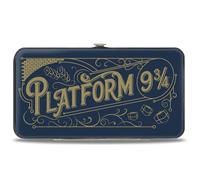 Buckle-Down Portafoglio Harry Potter, incernierato, piattaforma 9 e tre quarti di Harry Potter blu oro beige, pelle vegana