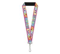 Buckle-Down Hasbro Lanyard, Candy Land Kandy Rules King Kandy Face Red Multi Col