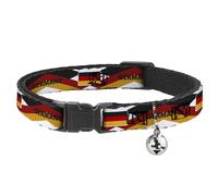 Buckle-Down International Soccer Fan Cat Collar, Breakaway Collar with Bell, Nat