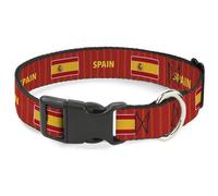 Buckle-Down International Soccer Fan Pet Collar, Dog Collar Plastic Buckle, Nati
