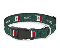 Buckle-Down International Soccer Fan Pet Collar, Dog Collar Plastic Buckle, Nati