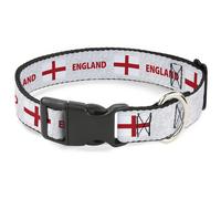 Buckle-Down International Soccer Fan Pet Collar, Dog Collar Plastic Buckle, Nati