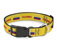 Buckle-Down International Soccer Fan Pet Collar, Dog Collar Plastic Buckle, Nati