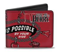 Buckle-Down IT Wallet, Bifold, It Welcome To Derry Anything Is Possible Charm Br