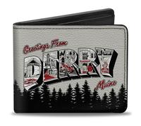 Buckle-Down IT Wallet, Bifold, It Welcome To Derry Greetings Forestry Capital Gr