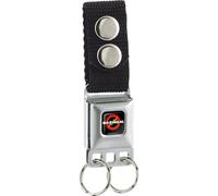 Buckle-Down Keychain-Bazinga Logo Full Color Black 4.5" x 1" Multicolor
