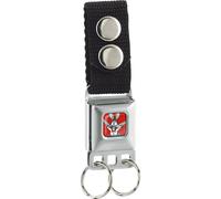 Buckle-Down Keychain-Bugs Bunny Face Full Color Red 4.5" x 1" Multicolor