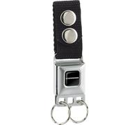 Buckle-Down Keychain-Charger Text Black/Silver 4.5" x 1" Multicolor
