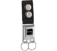 Buckle-Down Keychain-Dodge Rhombus Full Color Black/White/red 4.5" x 1" Multicol