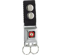 Buckle-Down Keychain-Flash Logo Full Color Black 4.5" x 1" Multicolor