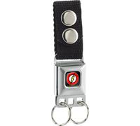 Buckle-Down Keychain-Flash Logo Full Color Black 4.5" x 1" Multicolor