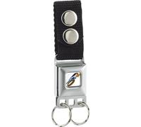 Buckle-Down Keychain-Road Runner Action Full Color White 4.5" x 1" Multicolor