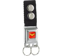 Buckle-Down Keychain - Wonder Woman Logo Full Color Red Accessory 4.5" x 1" Mult