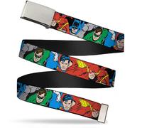 Buckle Down Kids' Big Web Belt Justice League 1.0" 1.0" Wide - Fits up to Kids S