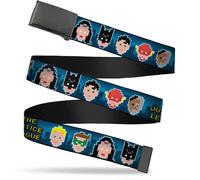 Buckle-Down Kids' Big Web Belt Justice League 1.0" 1.0" Wide - Fits up to Kids S