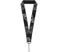 Buckle-Down Lanyard-1.0"-Bd Authentic Seatbelt Belt Ny-la Black/Whit 22" x 1" Mu