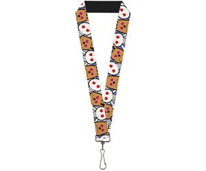Buckle-Down Lanyard-1.0"-Bd Cartoon Close-up 22" x 1" Multicolor