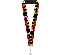 Buckle-Down Lanyard-1.0"-Cali Tropical Black/Multi Color 22" x 1" Multicolor