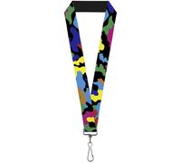 Buckle-Down Lanyard-1.0"-Camo Multi Neon 22" x 1" Multicolor