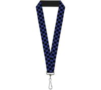 Buckle-Down Lanyard-1.0"-Checker Black/Royal 288c 22" x 1" Multicolor