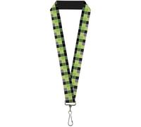 Buckle-Down Lanyard-1.0"-Checker Mosaic Green 22" x 1" Multicolor