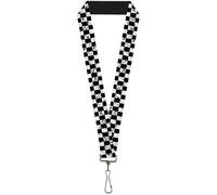 Buckle-Down Lanyard-1.0"-Checker Weathered2 Black/White 22" x 1" Multicolor