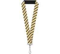 Buckle-Down Lanyard-1.0"-Checker White/Gold/Brown 22" x 1" Multicolor