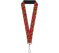 Buckle-Down Lanyard-1.0"-Cherries2 Scattered Red 22" x 1" Multicolor