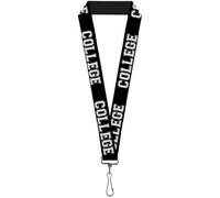 Buckle-Down Lanyard-1.0"-College Black/White 22" x 1" Multicolor