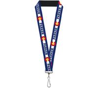 Buckle-Down Lanyard-1.0"-Colorado Parker Flag Blue/White/red/Yellow 22" x 1" Mul