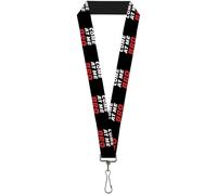 Buckle-Down Lanyard-1.0"-Come-at Me-bro Black/White/red 22" x 1" Multicolor