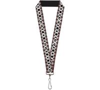Buckle-Down Lanyard-1.0"-Corset Lace Up Red Plaid/Black 22" x 1" Multicolor