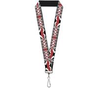 Buckle-Down Lanyard-1.0"-Corset Lace Up W/Bow Black/red 22" x 1" Multicolor