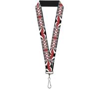 Buckle-Down Lanyard-1.0"-Corset Lace Up W/Bow Black/red 22" x 1" Multicolor