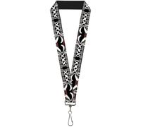 Buckle-Down Lanyard-1.0"-Corset Lace Up W/Bow Red Plaid/Black 22" x 1" Multicolo
