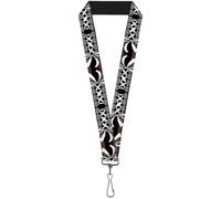 Buckle-Down Lanyard-1.0"-Corset Lace Up W/Bow Red Plaid/Black 22" x 1" Multicolo