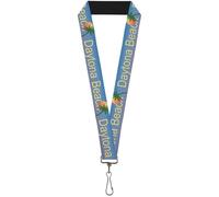 Buckle-Down Lanyard-1.0"-Dayton Beach Script/Sun/Palm Trees Blue Fad 22" x 1" Mu