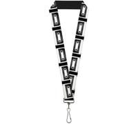 Buckle-Down Lanyard-1.0"-Dc Cassette Tape 22" x 1" Multicolor