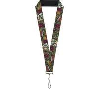 Buckle-Down Lanyard-1.0"-Death Before Dishonor Close-up Olive 22" x 1" Multicolo
