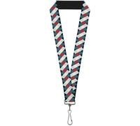 Buckle-Down Lanyard-1.0"-Diamond Plaid Blues/Khaki/red 22" x 1" Multicolor