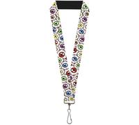 Buckle-Down Lanyard-1.0"-Eyeballs Stacked 22" x 1" Multicolor