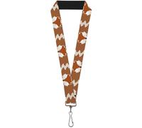 Buckle-Down Lanyard-1.0"-Fox Face/Tail Orange/Natural 22" x 1" Multicolor