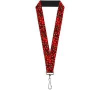 Buckle-Down Lanyard-1.0"-Fresh Cherries Stacked 22" x 1" Multicolor