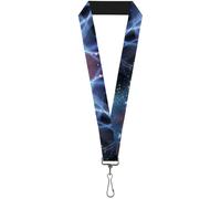 Buckle-Down Lanyard-1.0"-Galaxy Swirl/Shining Stars 22" x 1" Multicolor