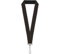 Buckle-Down Lanyard-1.0"-Geometric3 Black/Forest Green/red 22" x 1" Multicolor