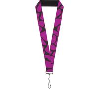 Buckle-Down Lanyard-1.0"-Giraffe Spots Black/Fuchsia 22" x 1" Multicolor